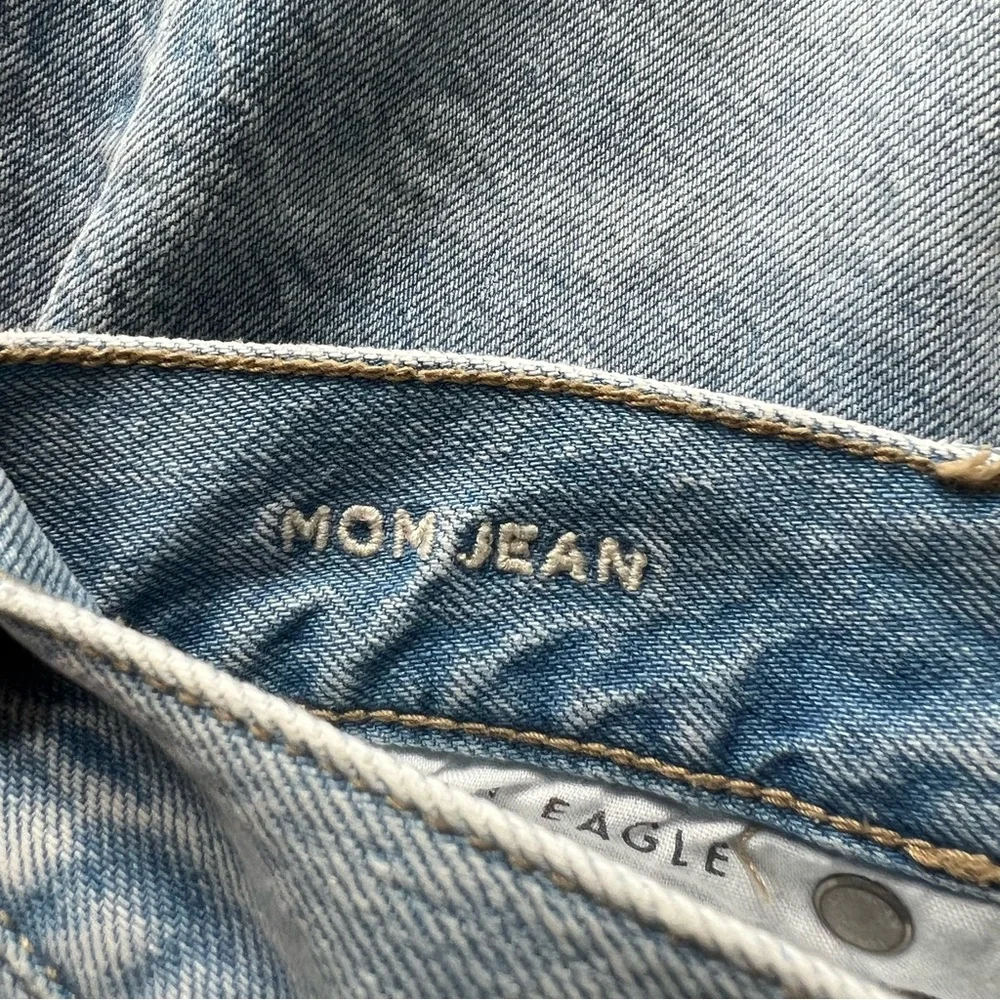 American Eagle High Rise Ripped Mom Jeans - Picture 6 of 7